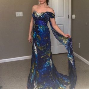 Custom Tony Bowls Gown